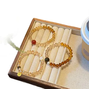 New Chinese retro crystal gradient wheel bead bracelet light luxury design main display.