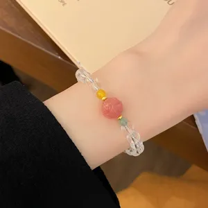 Joli bracelet de perles multi-gemmes en cristal coloré pour femmes bijoux mode