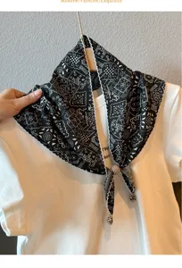 Retro lace triangular scarf women summer ethnic style breathable headscarf versatile accessory