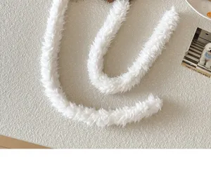 Cute plush earmuffs for women winter outdoor warm ear covers soft fluffy white accessories