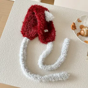 Cozy plush winter earmuffs for women, warm fuzzy ear warmers with cute design and straps.