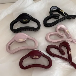 Large Matte Gold-Labeled Hair Claw Cloud And Heart Shape Hair Catch Non-Slip Hair Styling Accessories For Women