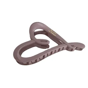 Matte pink heart hair claw clip large size elegant hair accessory for women daily styling