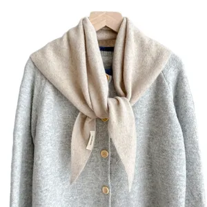 Effen wol kasjmier driehoek sjaal gebreide warme nekbeschermer shawl voor vrouwen