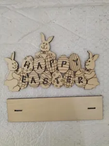 Wooden Easter Bunny Egg Decoration DIY Craft Table Centerpiece Party Display Ornament