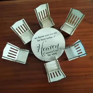 Set Commemorativo per Sedia a Dondolo Fai-da-Te in Legno Decorazione da Tavola Natalizia Stile Europeo Regalo Artigianale in Legno