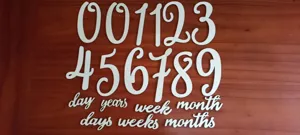 Juego de Accesorios de Fotografía para Recién Nacidos de Madera Bloques de Números y Letras de Mes y Año de Bebé Adornos de Decoración del Hogar