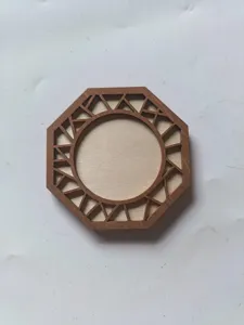 Marco de bordado octogonal de madera accesorio de bricolaje DIY para mini expositor y imán de nevera.