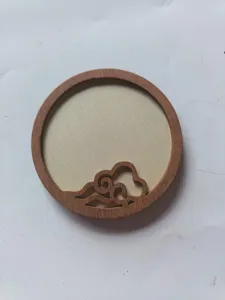 Marco de bordado de madera redondo pieza DIY con motivo de nube china tradicional para artesanía.