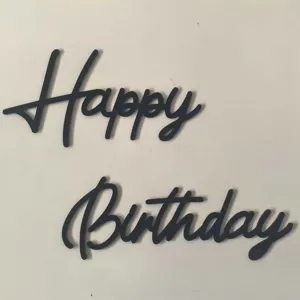 Lettres Joyeux Anniversaire Creuses En Bois Panneau Suspendu Mural Décoration De Maison De Fête Artisanat