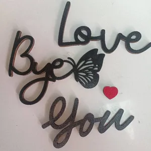 Ornamenti di lettere decorative in legno Love Bye You forme di scrittura per feste decor