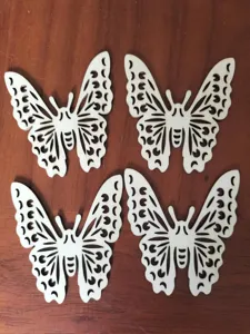 Wooden hollow butterfly pendant set, creative carved DIY home decor crafts for wall hanging.