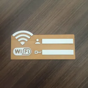 Hölzernes WLAN-Passwort-Schild Wandbehang drahtlose Netzanzeige für Heim-Büro-Dekoration