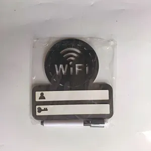 Holz WLAN Passwort Schild Wandbehang drahtloses Netzwerk Indikator mit Stift und Tafel.