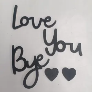 Decorazione da tavola in legno lettere Love You Bye ornamenti di legno per festa casa