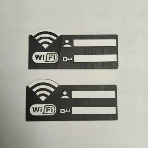 Hölzernes WiFi Passwort Schild Wandbehang Drahtloses Netzwerk Indikator Heimdekoration