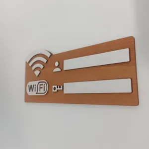 Hölzernes WLAN-Passwort-Schild Wandbehang drahtloses Netzwerk-Indikator-Wohnaccessoire