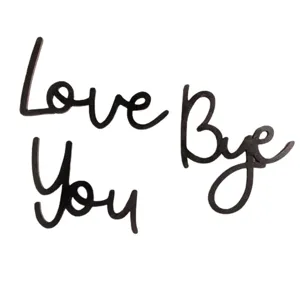 Segno di lettere in legno love you bye decorazione murale per camera da letto festa