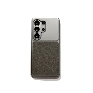 Leather texture hard PC protective phone case for Samsung Galaxy Ultra smartphones.