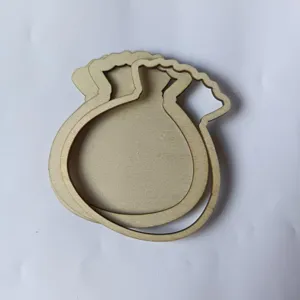 Forma de bolsa de dinero de madera bricolaje marco de bordado imán de nevera accesorio