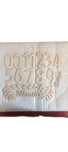 Wooden baby milestone numbers months days photo props newborn baby birthday party decor