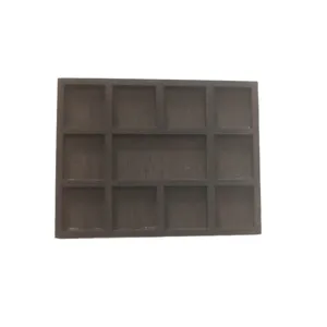 Hölzernes Miniatur Schmuckregal Display Raster Schattenbox für kleine Sammlerstücke Hauptbild