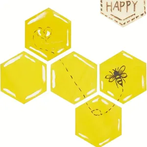 Ensemble de sous-verres hexagonaux en bois créatifs plaque en nid d'abeille DIY