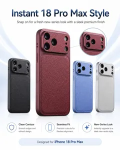 Leather texture phone case compatible with iPhone 18 Pro Max stylish protective back cover