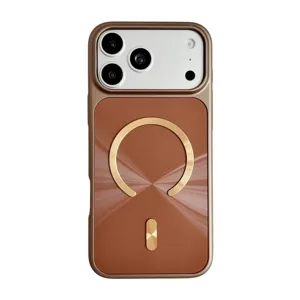 Funda de teléfono magnética mate compatible, cubierta protectora anticaída duradera.