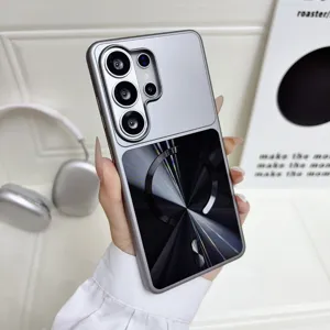 Magnetic protective phone case with dazzling rainbow back ring compatible with Samsung Ultra.