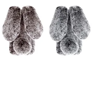 Cover per telefono con orecchie di coniglio in peluche morbida custodia per iPhone