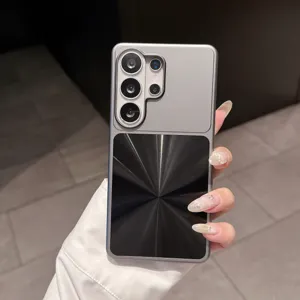 Hartes PC-Handycover mit metallischer CD-Textur, stoßfeste Schutzhülle für Samsung Galaxy Ultra.