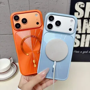 Funda de Teléfono Mate Magnética Antigolpes Minimalista para iPhone Carcasa Protectora Esmerilada Mate Accesorios Cover