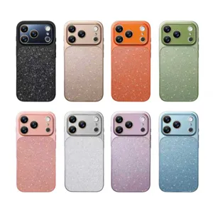 Glitter matte phone case for iPhone, all-inclusive camera protection, anti-drop protective cover.