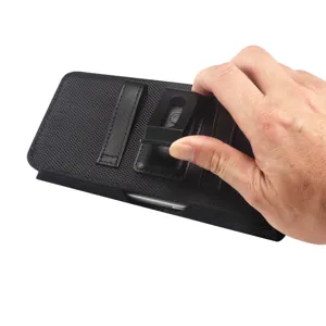 Oxford stof mobiele telefoon heuptas met riemclip en lus voor heren dagelijks gebruik.