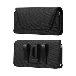 Heren Oxford Stof Telefoon Heuptas Zakelijk Casual Riemlus Telefoontas Houder Portemonnee Kaartsleuf Magnetische Sluiting Hoes