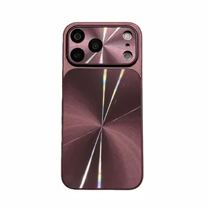Funda protectora con textura CD colorida para iPhone, estuche antigolpes completo.