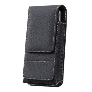 Universal leather texture and oxford cloth phone waist pouch for smartphone securely.