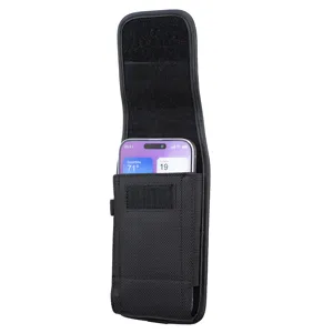 Étui de téléphone vertical universel pour ceinture, pochette de protection en nylon pour smartphone.