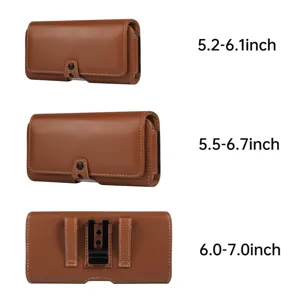 Custodia orizzontale in pelle PU per cellulare con chiusura magnetica per vari smartphone