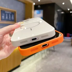 Funda de teléfono magnética para iPhone 17 Pro Max 16 15 transparente antichoque