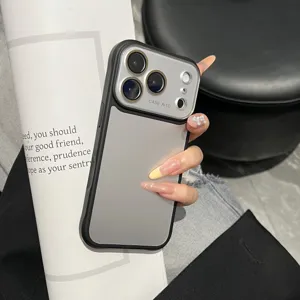 Mat AG hoesje met groot camera-venster compatibel met iPhone, stijlvolle beschermhoes.