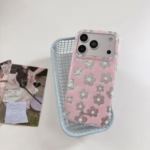 Coque de téléphone IMD fleurs roses blanches élégant design floral minimaliste housse