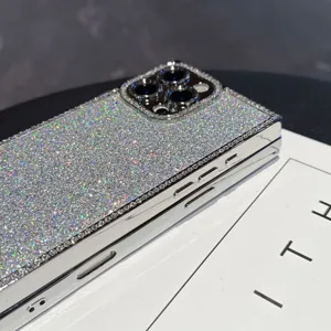 Sparkling rhinestone electroplated phone case compatible with iPhone 17 Pro Max 16 14 13