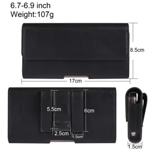 Universelle PU Leder Handytasche Gürtelholster Etui für 6.7-6.9 Zoll Smartphones