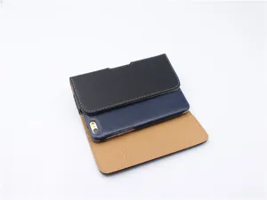 Funda de cuero para teléfono con presilla para cinturón para protección y uso diario.
