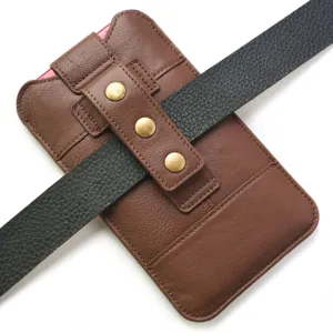 Leder Handytasche Holster mit Gürtelschlaufe für universelle Smartphones im Detail