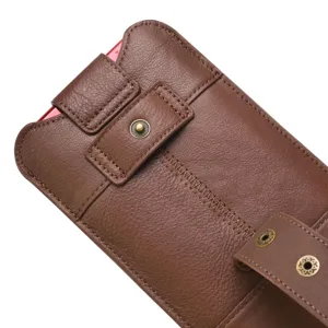 Echtes Leder Handy Holster braune Handy Tasche universelle Gürteltasche für den Alltag