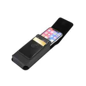 Universal vertical cell phone holster case with belt clip card slot for 5.5 inch phones