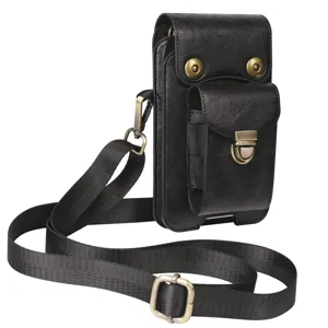 Universal 6.9 inch vertical phone holster bag with shoulder strap for daily outdoor use.